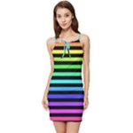 Rainbow Stripes Summer Tie Front Dress