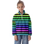 Rainbow Stripes Kids  Half Zip Hoodie