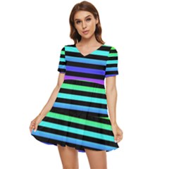 Tiered Short Sleeve Babydoll Dress 