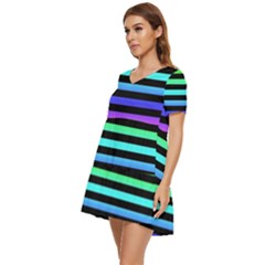 Tiered Short Sleeve Babydoll Dress 