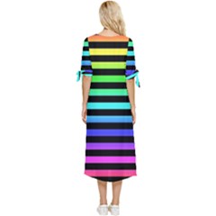 Bow Sleeve Chiffon Midi Dress 