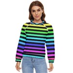 Rainbow Stripes Women s Long Sleeve Raglan Tee