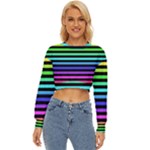 Rainbow Stripes Lightweight Long Sleeve Sweatshirt