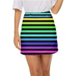 Rainbow Stripes Mini Front Wrap Skirt