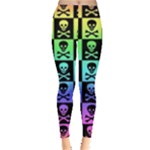 Rainbow Skull Checkerboard Leggings 