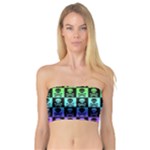 Rainbow Skull Checkerboard Bandeau Top