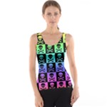 Rainbow Skull Checkerboard Tank Top