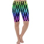 Rainbow Skull Checkerboard Cropped Leggings 
