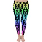 Rainbow Skull Checkerboard Classic Winter Leggings
