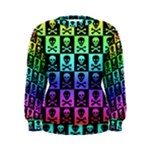 Rainbow Skull Checkerboard Women s Sweatshirt
