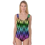 Rainbow Skull Checkerboard Princess Tank Leotard 