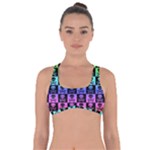 Rainbow Skull Checkerboard Got No Strings Sports Bra