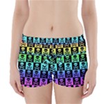 Rainbow Skull Checkerboard Boyleg Bikini Wrap Bottoms