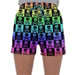 Rainbow Skull Checkerboard Sleepwear Shorts