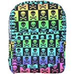 Rainbow Skull Checkerboard Full Print Backpack