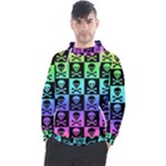 Rainbow Skull Checkerboard Men s Pullover Hoodie