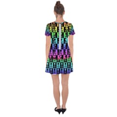 Drop Hem Mini Chiffon Dress 