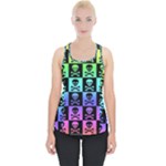 Rainbow Skull Checkerboard Piece Up Tank Top