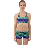 Rainbow Skull Checkerboard Back Web Gym Set