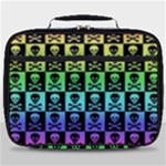 Rainbow Skull Checkerboard Full Print Lunch Bag