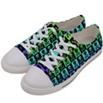Rainbow Skull Checkerboard Women s Low Top Canvas Sneakers