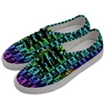 Rainbow Skull Checkerboard Men s Classic Low Top Sneakers