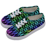 Rainbow Skull Checkerboard Kids  Classic Low Top Sneakers