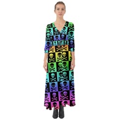 Button Up Boho Maxi Dress 