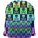 Rainbow Skull Checkerboard Giant Full Print Backpack
