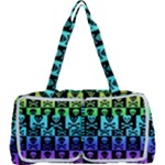 Rainbow Skull Checkerboard Multi Function Bag