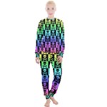 Rainbow Skull Checkerboard Women s Lounge Set