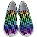 Rainbow Skull Checkerboard Women s Lightweight Slip Ons