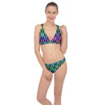 Rainbow Skull Checkerboard Classic Banded Bikini Set 