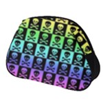 Rainbow Skull Checkerboard Full Print Accessory Pouch (Small)