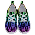 Rainbow Skull Checkerboard Running Shoes