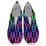 Rainbow Skull Checkerboard No Lace Lightweight Shoes