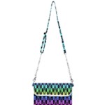 Rainbow Skull Checkerboard Mini Crossbody Handbag