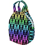 Rainbow Skull Checkerboard Travel Backpacks