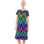 Rainbow Skull Checkerboard Camis Fishtail Dress