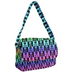 Rainbow Skull Checkerboard Courier Bag