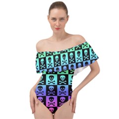 Off Shoulder Velour Bodysuit  
