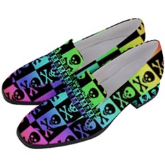 Women s Chunky Heel Loafers 