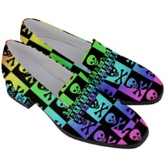 Women s Chunky Heel Loafers 