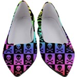 Rainbow Skull Checkerboard Women s Block Heels 