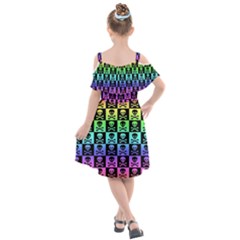 Kids  Cut Out Shoulders Chiffon Dress 