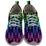 Rainbow Skull Checkerboard Mens Athletic Shoes