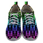 Rainbow Skull Checkerboard Athletic Shoes