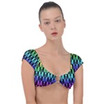 Rainbow Skull Checkerboard Cap Sleeve Ring Bikini Top