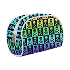 Rainbow Skull Checkerboard Make Up Case (Small) from ArtsNow.com