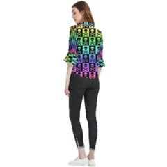 Loose Horn Sleeve Chiffon Blouse 